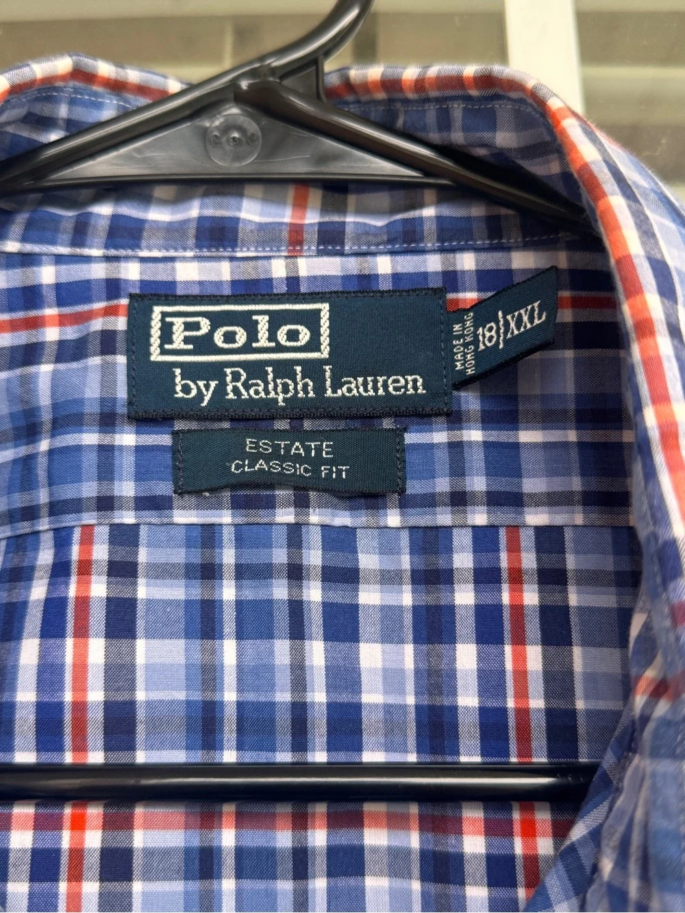 Men's Blue Plaid Button-Up Shirt